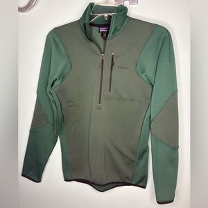 💚🏞️ Patagonia Green Polartec Power Dry 1/2 Zip Pullover – Size S🌄💚